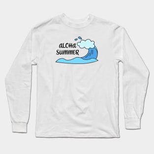 Aloha summer hello summer Long Sleeve T-Shirt